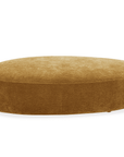 Pouf en velours tissé moutarde IMENIA