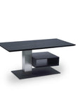 Table basse relevable avec rangement en céramique noir ADELIE