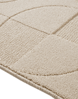 Tapis beige à motifs ronds 160 x 230 cm PURO