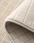Tapis beige à petits carreaux 160 x 230 cm TALO