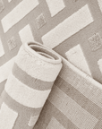 Tapis beige et gris à motifs rectangulaires 160 x 230 cm LYS
