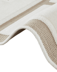 Tapis beige foncé à lettres beiges 200 x 290 cm KEZIA
