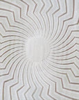 Tapis blanc écru à motifs circulaires beiges 200 x 290 cm ALEO