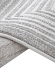 Tapis graphique art déco gris et blanc 160 x 230 cm HALL