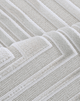 Tapis gris à motifs de lignes 200 x 290 cm PERTONA