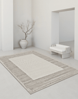 Tapis gris à tissu texturé 160 x 230 cm SOLIS