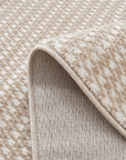 Tapis minimaliste beige et blanc 160 x 230 cm RIBBON