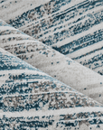 Tapis motif abstrait beige et bleu 200 x 290 cm AURORA