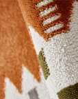 Tapis terracotta à motifs géométriques verts et beige 160 x 230 cm SAHEL