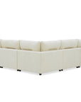 Canapé d'angle en velours chiné beige BALIANE