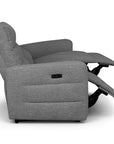 Canapé 3 places relax électrique en tissu bouclette gris DAVY