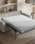 Canapé convertible express 3 places en velours chiné beige NONA