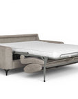 Canapé convertible express 3 places en velours chiné beige NONA