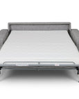 Canapé convertible express 3 places en velours chiné gris clair AMAURY