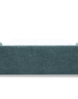 Canapé convertible express 3 places en velours texturé bleu KALIANA