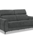 Canapé convertible express 3 places en velours texturé gris CALEB