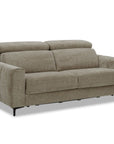 Canapé convertible express 3 places en velours texturé taupe CALEB