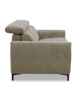 Canapé convertible express 3 places en velours texturé taupe CALEB