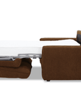 Canapé convertible express 3 places matelas 15 cm en tissu texturé terracotta ADILIO