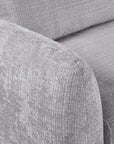 Canapé d'angle convertible avec coffre en velours chiné gris MARLA - Angle droit
