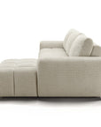 Canapé d'angle convertible ouverture express en tissu beige AGATHE - Angle droit