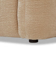 Canapé d'angle en velours tissé beige avec dossier réglable ADONIS - Angle gauche