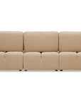 Canapé d'angle en velours tissé beige avec dossier réglable ADONIS - Angle gauche
