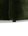 Canapé d'angle en velours tissé vert olive avec dossier réglable ADONIS - Angle gauche