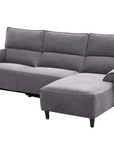 Canapé d’angle relax électrique en tissu gris foncé LUDMILA - Angle droit