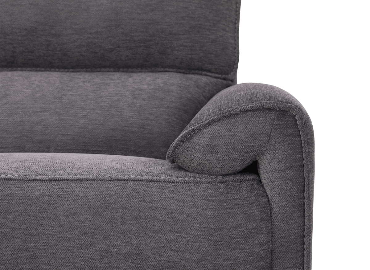Canapé d’angle relax électrique en tissu gris foncé LUDMILA - Angle gauche