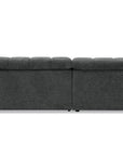 Canapé d'angle relax électrique en velours chiné gris DANIA -Angle gauche