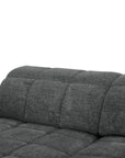Canapé d'angle relax électrique en velours chiné gris DANIA -Angle gauche