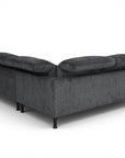Canapé d'angle relax électrique en velours chiné gris SOLINA - Angle gauche