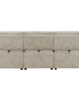 Canapé d’angle relax électrique en velours chiné taupe ALPES - Angle gauche