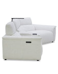 Canapé d'angle relax en tissu bouclette doux beige MARINA - Angle droit