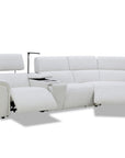 Canapé d'angle relax en tissu bouclette doux beige MARINA - Angle droit