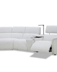 Canapé d'angle relax en tissu bouclette doux beige MARINA - Angle gauche