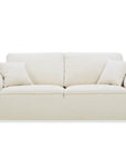 Canapé droit 3 places en velours chiné beige ABELIA