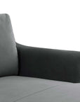 Canapé droit fixe 2 places en velours gris CELINE