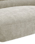 Canapé droit fixe 6 places en velours tissé beige IMENIA