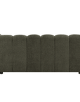 Canapé fixe 3 places en tissu bouclette vert AELIS