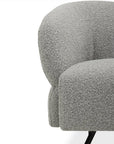 Canapé fixe 3 places en tissu effet peau de mouton gris clair LEXIE