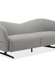 Canapé fixe 3 places en tissu effet peau de mouton gris clair LEXIE