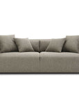 Canapé fixe 3 places en tissu taupe EVELYNE