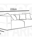 Canapé fixe 3 places en tissu taupe EVELYNE