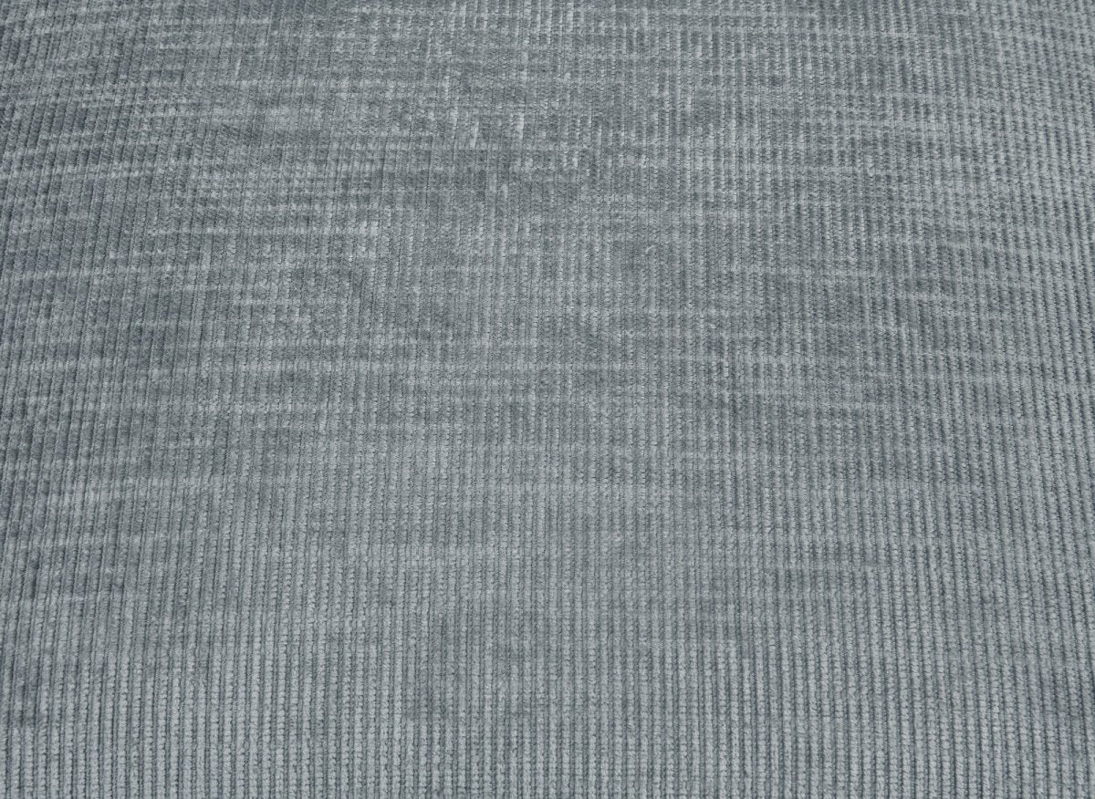 Canapé panoramique convertible avec coffre en velours chiné gris GAELLE - Angle droit