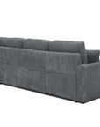 Canapé panoramique convertible avec coffres en velours côtelé épais gris ADRYEN