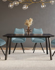 Chaise pivotante avec accoudoirs en tissu vert d'eau TALIA