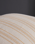 Coussin beige à rayures jaunes texturées  45x45 cm PAVIA