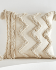Coussin beige à tissu texturé 45x45 cm YINU